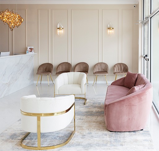 Elegant reception area at Skyline Dental of Morristown