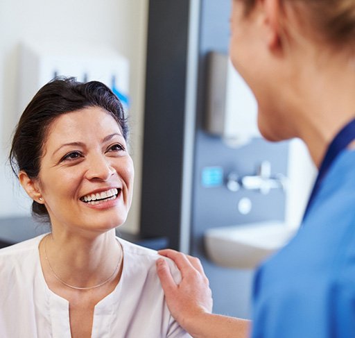 Patient in Morristown during dental exam 