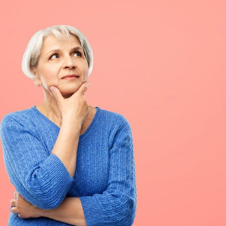 Lady thinks something over