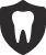 Tooth on shield icon